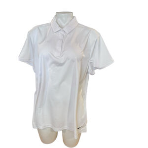 Women's Nike White Polo Top Standard L